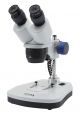 Stereomicroscope, pillar stand, 20x-40x, rechargeable battery