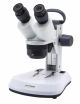 Stereomicroscope, fixed arm, 10x-20x-40x, touch panel, rechargeable battery